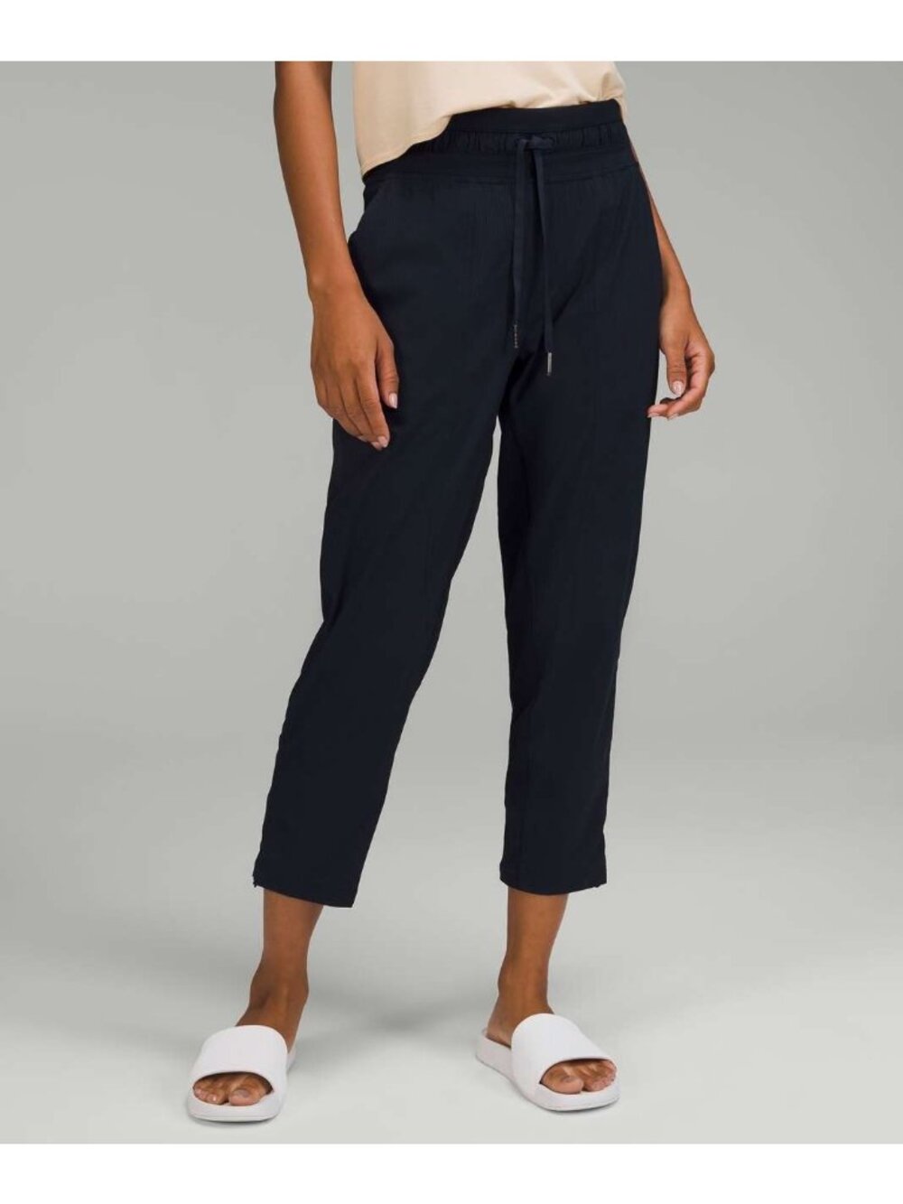 Lululemon Dance Studio Mid-Rise Crop pants 12 True Navy workout lounge on the go
